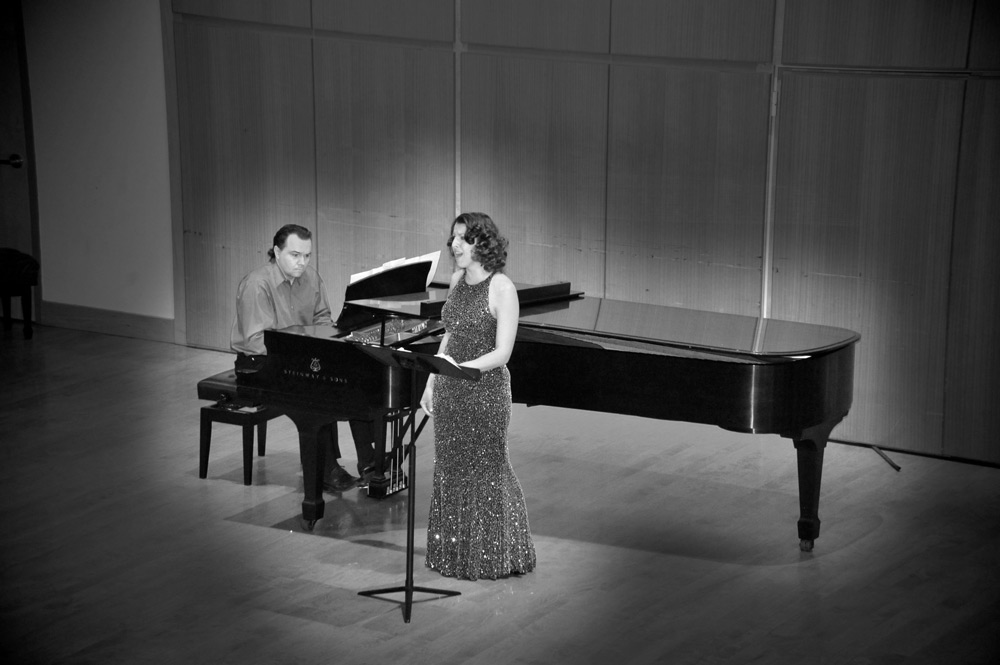 Crystal and João Paulo Casarotti performing at a concert of Mahle's music in Rock Hall, Philadelphia